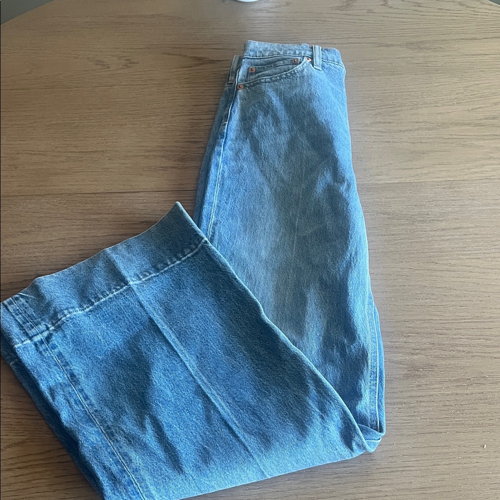 J. Crew Wide Leg Denim Trousers